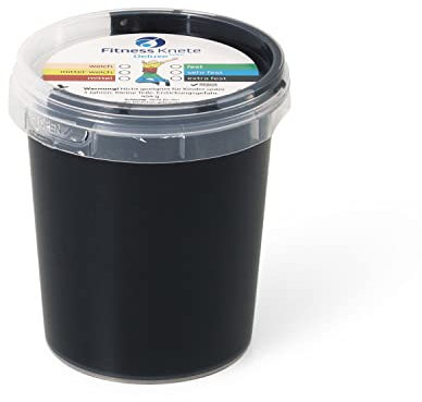 Fitness Knete Deluxe COLOR | 454g | Stärkenauswahl | Handtrainer | Fingertrainer (schwarz = extra fest)