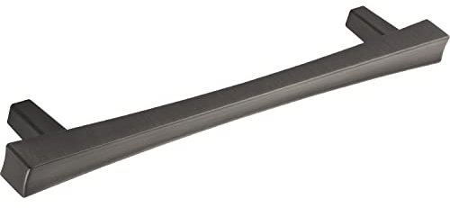 OBF 72258020 Grimme Schrankgriff Traill Griff (Möbelgriff Barrel), Breite 200 mm ZN Edelstahl Effekt dunkel, Silber