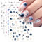 JMEOWIO 9 Sheets Spring Flower Nail Art Stickers Decals Self-Adhesive Colorful Summer Floral Nail Supplies Nail Art Design Decoration Accessories