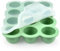 Aolso Boîte de conservation des aliments pour bébés, 12 compartiments pour congélateur d'aliments pour bébés, Stockage De Nourriture Plateau de ​Congélateur avec Couvercle Hermétique (Vert)