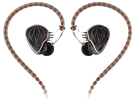 Hidizs MS3 in-Ear - Monitores,1DD+2BA 3 Unidades, Unidad dinámica de 10,2 mm, Audio Espacial Tricolor, Auriculares híbridos equilibrados, 4,4 mm