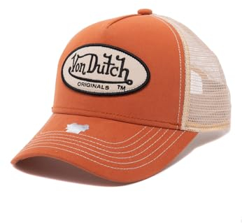 Von Dutch Trucker Cap Boston Orange Tan Orange Beige, Size:OneSize