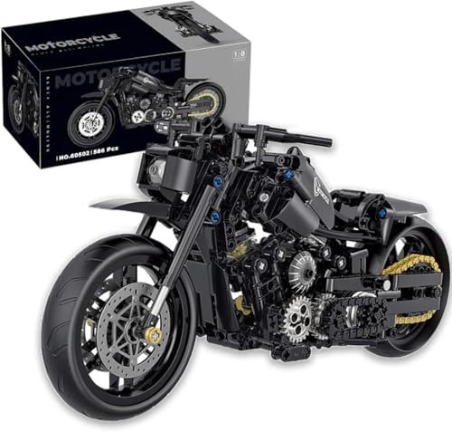 FULHOLPE Moto Maquette Jeu de Construction, 586 Pièces Blocs de Construction de Véhicule Compatible avec les Grandes Marques