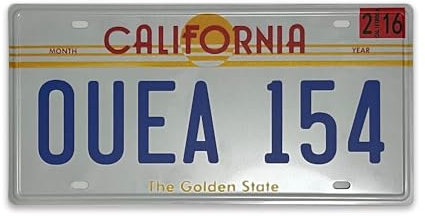 California Retro Kennzeichenschild Autodekoration Raumdekoration Souvenir Plakette Retro Rost Metall Kennzeichenschild Andenken Auto-Front