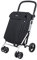 Carlett – Pack Lite Family | Einkaufswagen + Geschenkhaken | Zusammenklappbarer Einkaufswagen | 4 Räder | Licht | Lenker und Bremse verstellbar | 58L erweiterbare Tasche | Kühltasche 12L | Schwarz