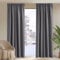PONY DANCE Schienen Gardinen Vorhang Grau Blickdicht 2er Set H 220 x B 140 cm Verdunklungsvorhänge mit Kräuselband Thermogardine gegen Hitze Blackout Curtains for Living Room