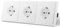 MVAVA Schuko Steckdose EU-Standard, 3 Fach Unterputz Steckdose, 80mm x 220mm Steckdosen, Einfache Installation, 3-Draht Erforderlich, Weiß
