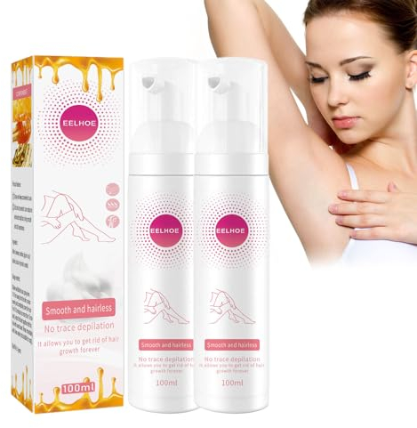 Haarentfernung Schaum, Bienenwachs Haarentfernungsspray - Haarentfernungsschaum, Enthaarungscreme Intimbereich Sensible Haut Für Frauen Und Männer (A*2)