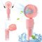 Portable Hand Fan with Water Mist Spray, 2000mAh USB Rechargeable Personal Handheld Misting Fan, 4 Speed Battery Powered Cooling silent Mini Fan for Office Outdoor Trip Travel Park Camping (Pink)
