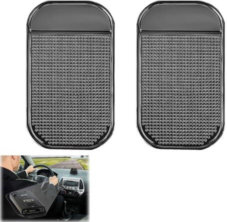 2 Stück Auto Armaturenbrett Anti Rutsch Matten, Antirutschmatte Handy,Antirutschmatte Auto Handy, Anti Rutsch Pads Auto, Zum Halten Von Handy Schlüssel Sonnenbrille Münzen(14 * 8cm)