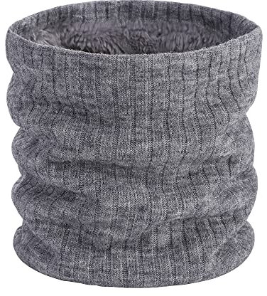 GOODSALEOK Schlauchschal Herren Winter NackenwäRmer Schal Damen HalswäRmer Halstuch MäNner Gesichtsschal Windschutz Weich Gepolstert Halstuch Mit Motorrad Hellgrau