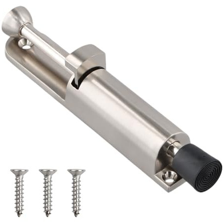 Verstellbarer Türstopper aus Edelstahl, Türschloss mit Pedal, mit Schutz, verstellbarer und rostbeständiger Türstopper, Türfeststeller, Türhalter