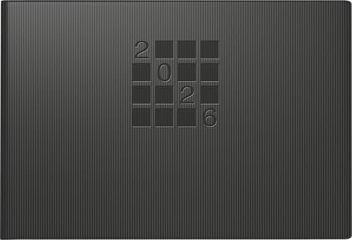 rido/idé Taschenkalender Mod. Septimus '26 | A6 quer, Papier, schwarz