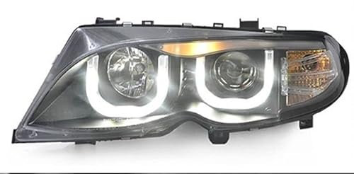 Auto-LED-Scheinwerfer, kompatibel mit BMW 3er-Serie E46, Scheinwerfer 320i 318i 323i 325i 2002–2006, Zubehör, Front-Tagfahrlicht, Blinker-Baugruppe(Laser Lens Low Beam)