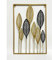 Generico Art Mural Decorazione da Parete in Metallo Leaf Wall Art 60x40cm Handcrafted Leaf Wall Decor for Bedroom, Living Room & Office Artistica da Parete in Metallo (Leaf)