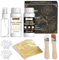 Gold Leaf Kit, Gilding Adhesive Set, Water Based Adhesive and Varnish with Gold Leaf Sheet 100 Pcs for Craft, Painting and Arts