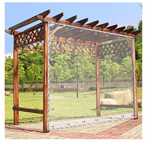 KFDDO Tenda Antivento Trasparente per Esterno Tende per Gazebo Telo Antipioggia in PVC Ripararsi dal Vento e dalla Pioggia per Finestre Balconi Cortili(3.5x1.5m(11x5ft))