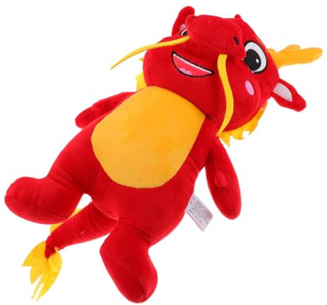 IMIKEYA Plüschpuppen Kleine Drachenpuppen Chinesischer Plüschdrache Zum Neujahr Drachen-kuscheltiere Chinesisches Zeug Chinesisches Neujahrsdrache-stofftier Süßes Stofftier Rot