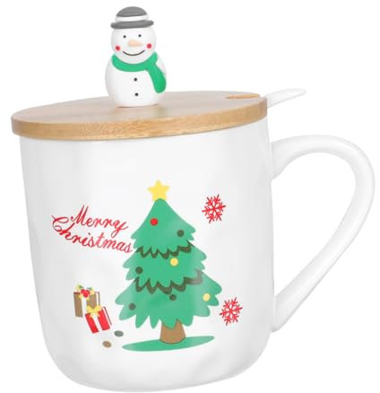 CIYODO Set Di Tazze Natalizie in Ceramica Decorative Tazze Per Acqua Accessori Per Tavolo Di Natale Per Casa Bar E Ristoranti