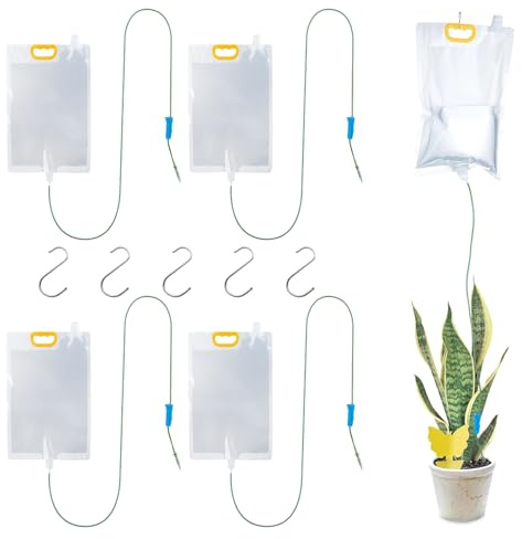 Sistema AutomáTico Riego de Plantas,5pcs Bolsa Riego por Goteo,Bolsa Dispositivos Automáticos de Riego Para Plantas,Dispositivo de Riego Automático,para Plantas Interior Exterior