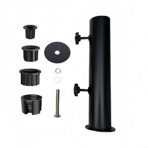 Vilgftyiet Pied de parasol en acier inoxydable – Support lesté réglable de 30 x 10 x 10 cm pour parasol de terrasse, marché (peut contenir des poteaux de 3,8 à 5,7 cm) (C)