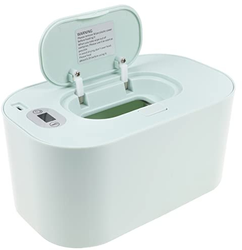 Amosfun Tragbarer Feuchttücherwärmer Spender mit Einstellbarer Temperatur aus Abs und Pp für Auto und Zuhause Hält Wischtücher Warm für Mütter und Babys in Grün