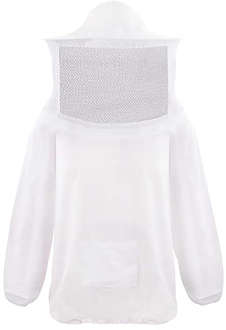 Vhersily Combinaison apicole Vêtements Apiculture Veste à Capuche Voile Chapeau Professionnel Équipement De Protection Apiculteur Protection Abeille Avec De Longues Gants Pour Prévention Des Morsures