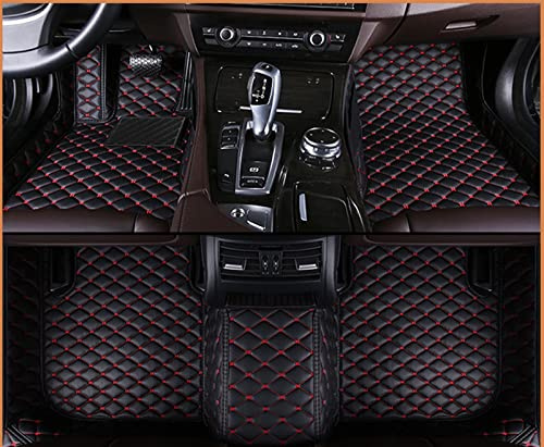 Für Benz Ml Klasse W166 2012 2013 2014 2015 2016 Custom Car Fußmatten Auto Fußpolster Fußmatten Matten(Black-Red)