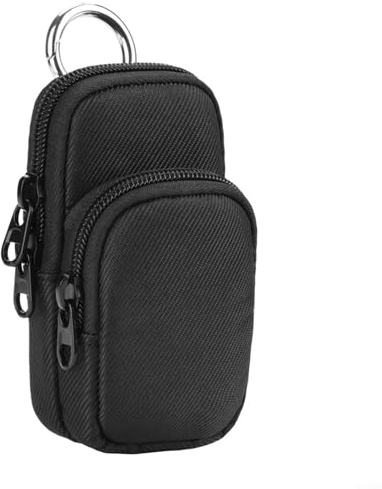 EXTRWORY Earphone Case For AiMoonsa Portable Music Player Nylon MP3 Player Travel Case With Hook Black 6X3.8x11.5cm Outdoor Use