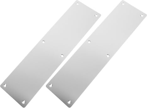 Toyvian Plaque de Porte en Acier Inoxydable 2 Pièces pour Porte Coupe-feu
