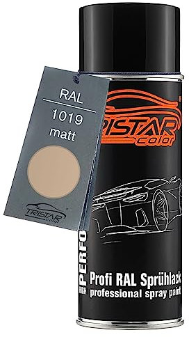 TRISTARcolor RAL 1019 Graubeige Bombe de peinture 400 ml mat séchage rapide