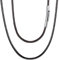 FOCALOOK Kunstleder Collier 50CM Halskette Wachsschnur Kette 2mm Schwarz Geflochten Lederkette Armband Gothic Lederband mit Edelstahl Verschluss für Männer Frauen Jungen Mädchen