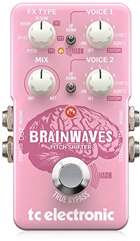 TC Electronic BRAINWAVES PITCH SHIFTER Außergewöhnlicher Pitch Shifter mit Algorithmen in Studioqualität, 4-Oktaven-Dual-Voices und bahnbrechendem MASH-Fußschalter