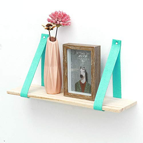 TuToy Hängende Wall-Regal Vintage Lagerung Schwimmender Buchregal-Wohndekoration - Mint Green