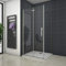 Duschabtrennung Duschkabine 120x90x195cm Duschtür Falttür Duschwand Dusche NANO Glas mit Duschtasse