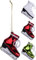 Small-Preis Weihnachtsschmuck Christbaumdeko Weihnachtsdeko Baumschmuck 3 TLG. Set Schlittschuhe 11cm in 3 Farben
