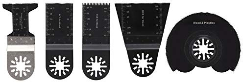 5-teiliges Oszillationssägeblatt-Kit,, Zubehör für Elektrowerkzeuge Sägeblatt Universal-Multitool-Zubehör mit hohem Kohlenstoffstahl-Sägeblatt zum Schneiden von Holzkunststoff