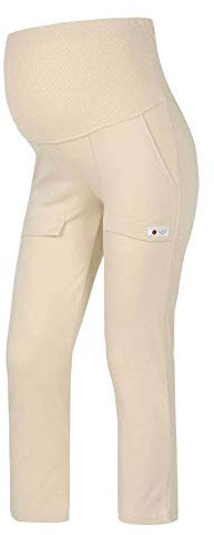 YOOJIA Femme Enceinte Grossess Vêtement de Sport Longue Pantalon de Sport Taille Haut Elastique Pantalon Legging de Yoga Pilates Bas de Pyjama Pantalon de Nuit Chambre Apricot XXL