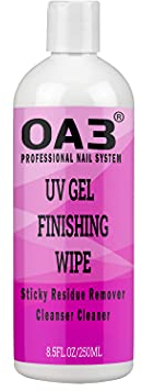 UV GEL FINISHING WIPE MULTIPUPOSE CLEANER REMOVES STICKY RESIDUE WIPE OFF LAYERS REMOVER 250ML