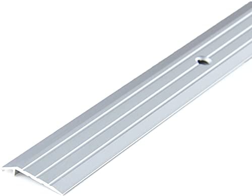 DQ-PP Ausgleichsprofil | 200cm Bodenschiene 5mm Gebohrt inkl. Schrauben | Silber | 2m Höhenausgleichsprofil | Anpassungsprofil | Aluschiene | Abschlussleiste | Klebeschiene | Übergang | Leiste