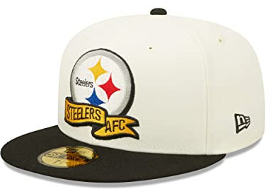 New Era Pittsburgh Steelers NFL 2022 Sideline Chrome White 59Fifty Basecap - 7 3/8-59cm (L)