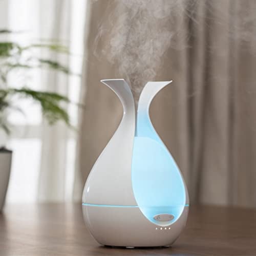 Zen'Arôme - Diffuser für Ätherisches Öl Hera - Ultraschall Kaltluft Diffuser Aromatherapie - Elektrischer Luftbefeuchter Diffuser - Anpassbare LED-Beleuchtung - Modernes Design - Leise & Kompakt