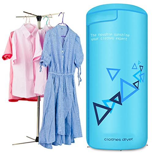 NLAVW Secadora de Ropa portátil, Tendedero de Ropa eléctrico de 900 W Secador de Aire Caliente de bajo Consumo de Acero Inoxidable