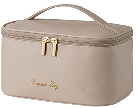 Make up Tasche große Kapazität Make-up-Etuis tragbare Make-up-Etui Lagerung multifunktionale PU-Leder mit Reißverschluss for Schmuck Digital Zubehör