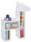 Relaxdays Kinderregal Giraffe, 4 offene Fächer, Bücherregal Kinder, HxBxT: 69,5 x 52,5 x 20 cm, Kinderzimmer Regal, weiß