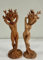 Marsrut Waldgöttin-Statue, Baumgott-Set, Skulptur-Figur, kreatives Kunstharz, Greenman, Greenwoman, Paar, Mutter, Erde, Leben, böhmische schöne Ornamente für Gartendekoration, Heimhandwerk (braun), 2