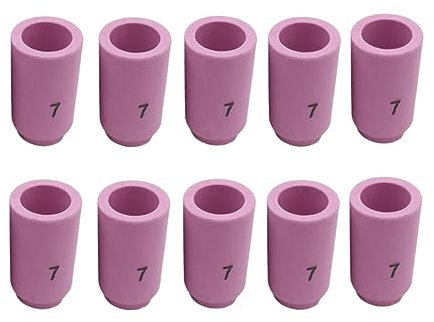 ULTECHNOVO 10St Plasma-Zubehör-Kit Zubehör für das Argon-Lichtbogenschweißen Argon-Lichtbogenschweißteile Plasmadüsen Argon-Lichtbogenschweißdüse Schweißbrennerdüse Keramik Mund aus Porzellan