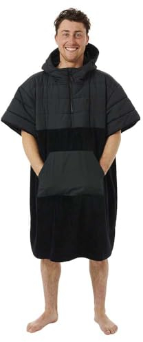 Rip Curl Mens Anti Series Puffer Poncho 00FMTO - Black Mens Size - L