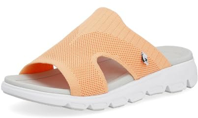Rieker Evolution Damen Pantoletten V8451, Frauen Slipper,Slip-ons,Backless Slipper,Gartenschuhe,Sommerschuhe,sommerclogs,orange (38),37 EU / 4 UK