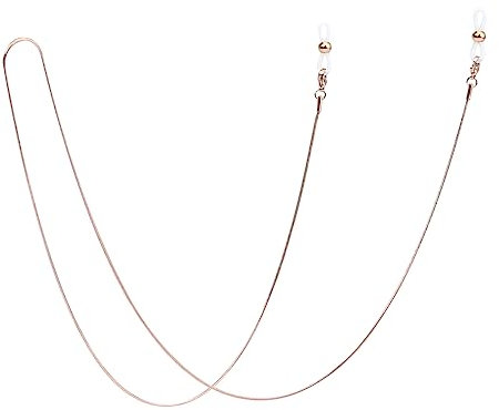 PIPJOY Premium Stainless Steel Eyeglasses Chain, Slim Titanium Alloy Sunglasses Holder, Eyewear Strap Holders Around Neck (Rose Gold)